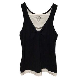 Cascade Sport Women's Black & White Tank Top Activewear Size Medium M Workout